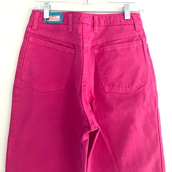 Vintage 80’s hot pink fuchsia high waist rise denim mom jeans - Picture 6 of 10